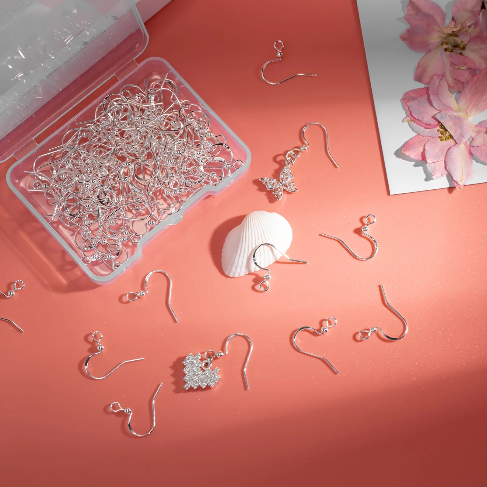 925 실버 귀걸이 후크, 저자극성 귀선, 쥬얼리 제작용 물고기 후크, DI 포함 쥬얼리 부품, 100 개 50 쌍
