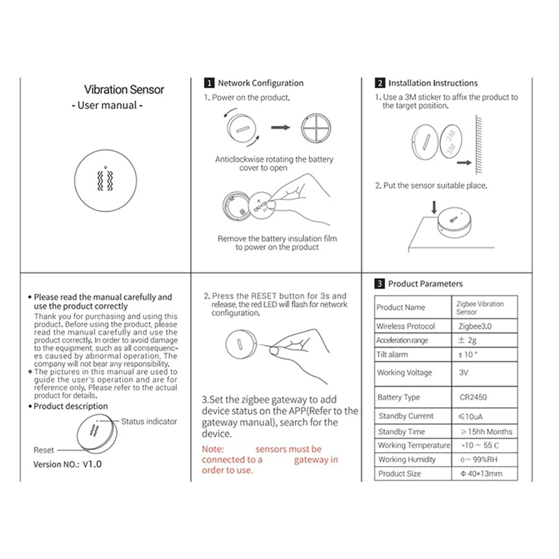 

【T07A】3X Tuya Zigbee Умный датчик вибрации Детектор наклона Защита дома Приложение Smart Life Монитор в реальном времени Сигнализация