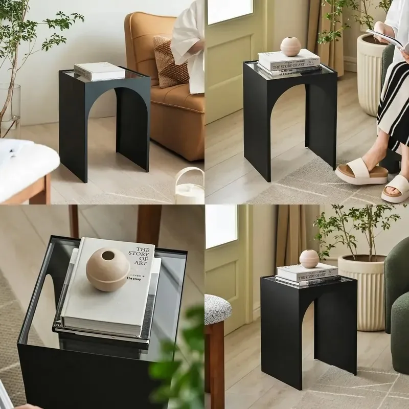 Modern Minimalist Geometric Metal Side Table Creative Living Room Small Coffee Table Popular Accessories