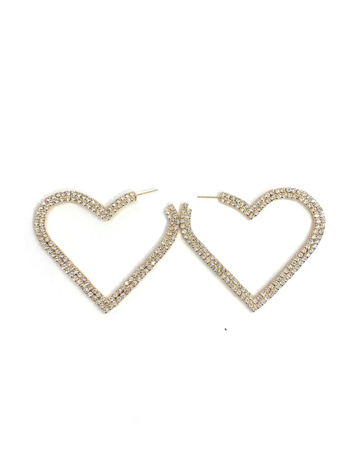 

1pcs Fashion Love Women's Earrings Exaggerated Party Shining Heavy Industry Valentine's Day Accessories Gift