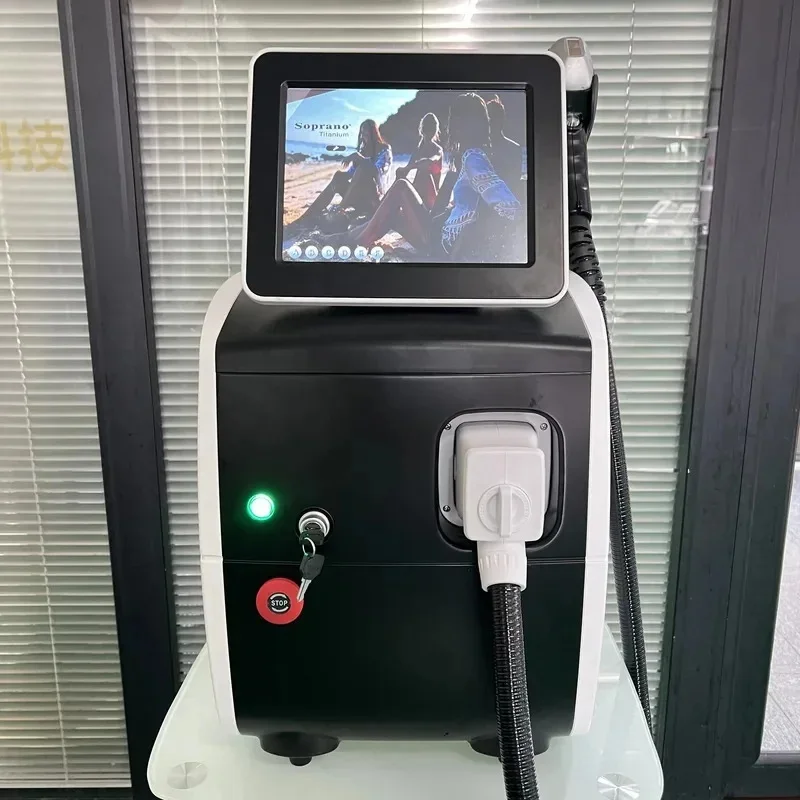 Professional Titanium Hair Removal Machine 2026 with 3 Wavelengths 755nm 1064nm 808nm Ice Diode Equipment for Salon