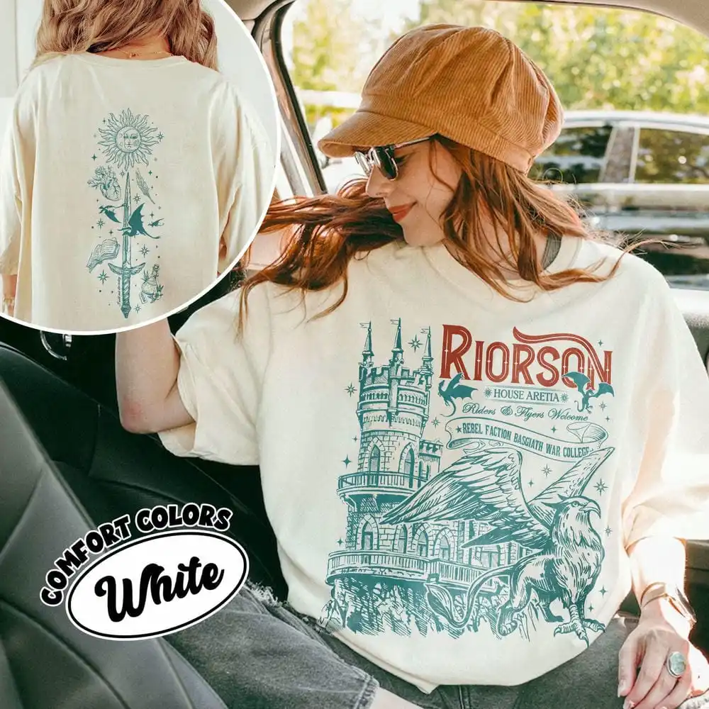 Vintage Xaden Riorson Comfort Shirt Iron Flame Fan Fourth Wing Dragon Rider Bookish Romantasy Y2K Top Dagelijks Trendy Streetwear