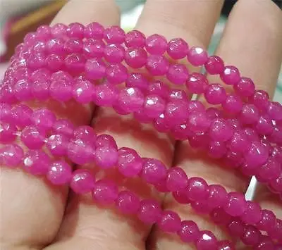 

15 shares/lot 4mm Faceted Brazilian Red Natural stone Semi-precious stones Loose Bead 15"