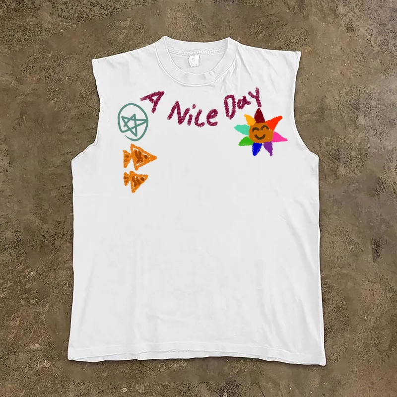 Men's Sleeveless Vest Bottoming Shirt Pure Color No-Buckle Design Summer Fashion Casual round Neck Daily Wear Upward Hero