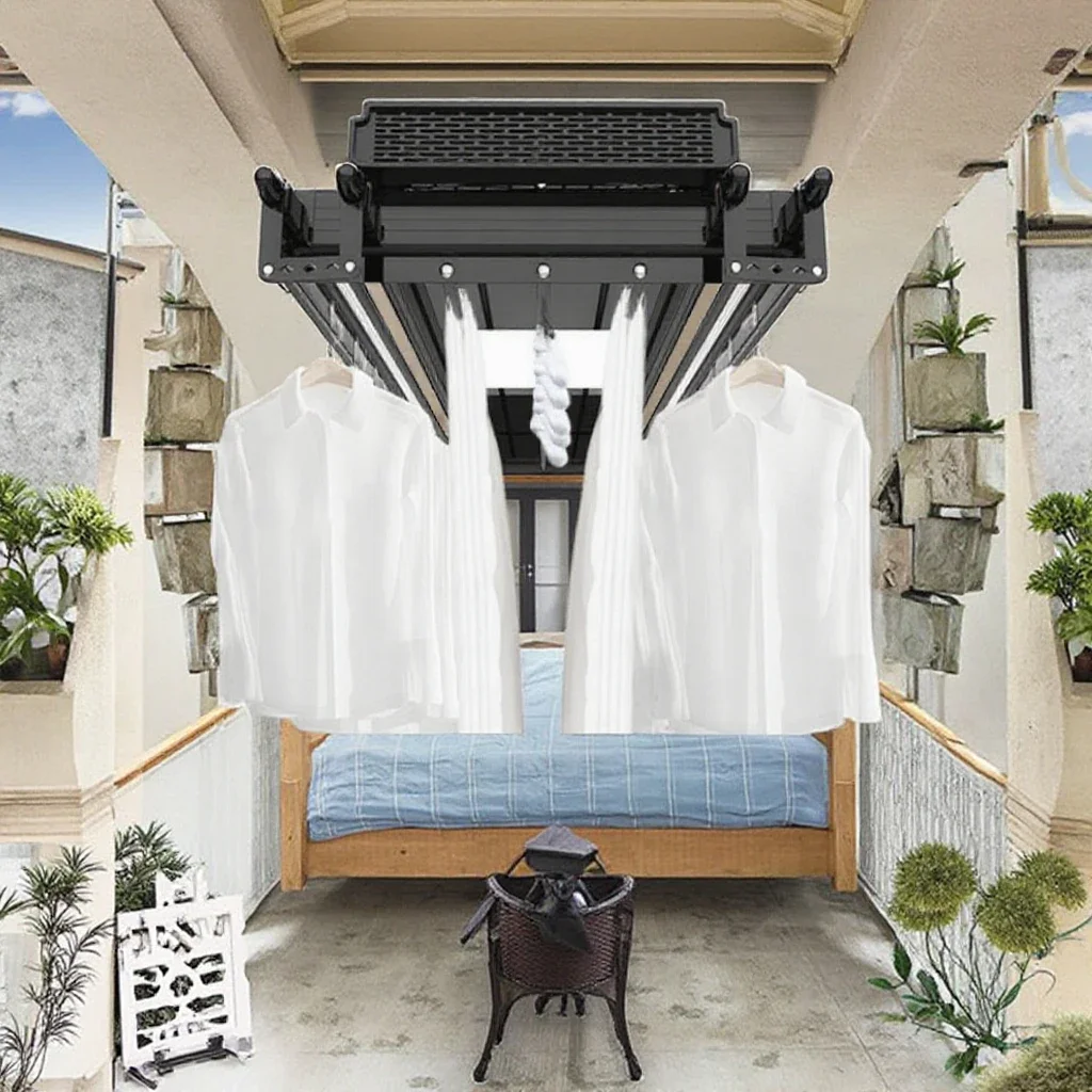 Electric Smart Ceiling Clothes Folding Drying Rack with All Kinds of Functions