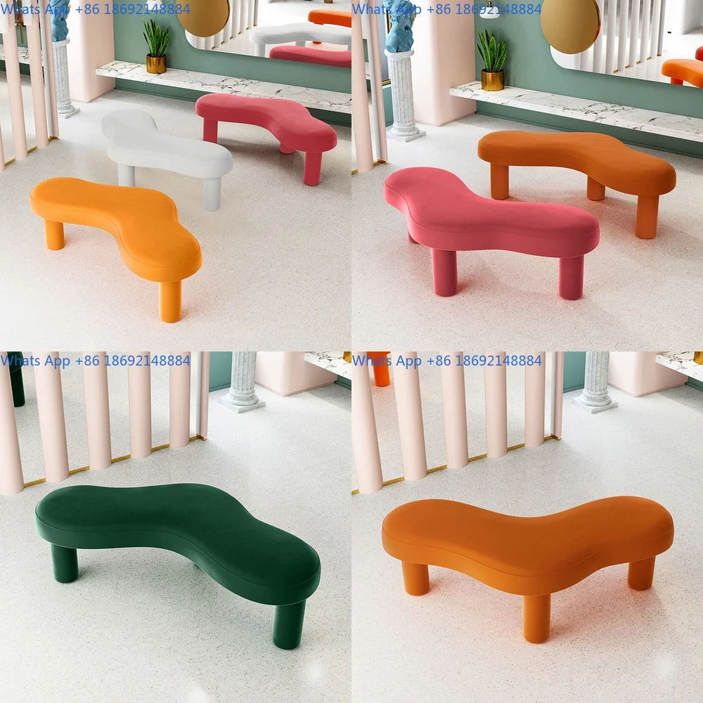 

Luxury Shoe Bench for Entryway Minimalist Modern Nordic Style Wooden Dressing Room Seat