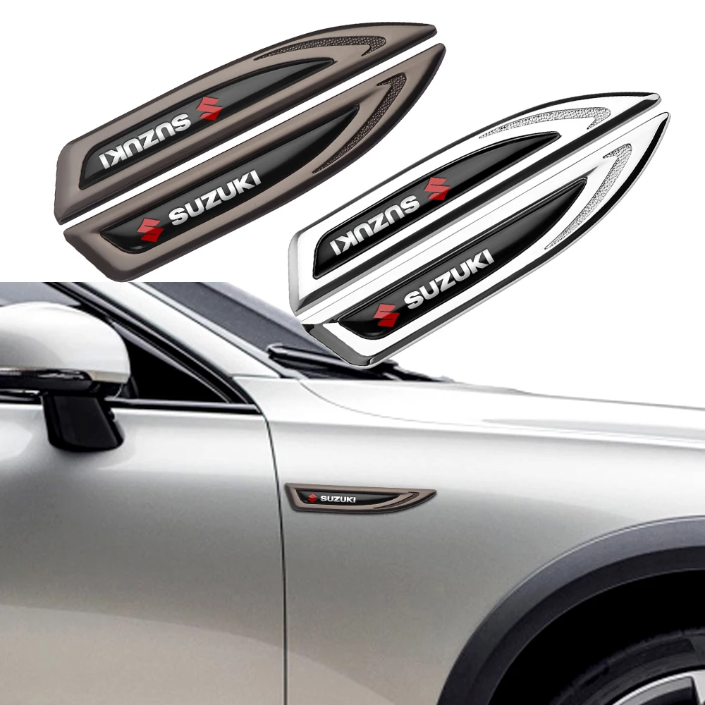 

For Suzuki Samurai Vitara Jimny Swift Escudo 2Pcs Metal Car Body Side Fender Emblem Badge Sticker Decoration Accessories