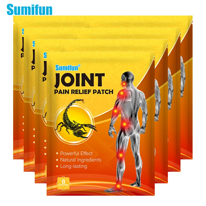 

8/24/40/64Pcs Sumifun Joint Pain Medicine Waist Neck Back Pain Relief Scorpion Patch Knee Arthritis Medical Plaster Health Care