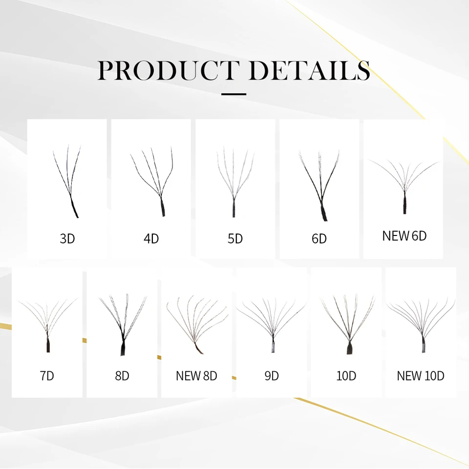 DeceMars 3DW/4DW/5DW/6DW/NEW 6DW/7DW/8DW/NEW 8DW/9DW/10DW/NEW 10DW extensión de pestañas para maquillaje 2