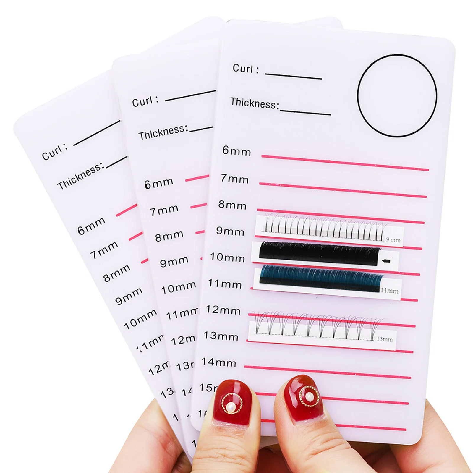 NOLITOY Tablero de exhibición de pestañas acrílicas, soporte de bandeja para pestañas postizas, paleta de injerto, herramienta para extensiones de pestañas