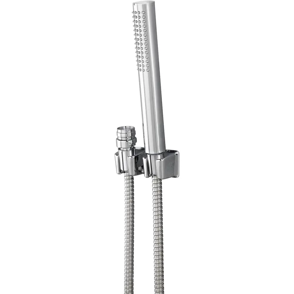 

Polished Silver Brass Wash Basin Shower with Duo Hook, Hose 150cm, Hand Shower 20cm