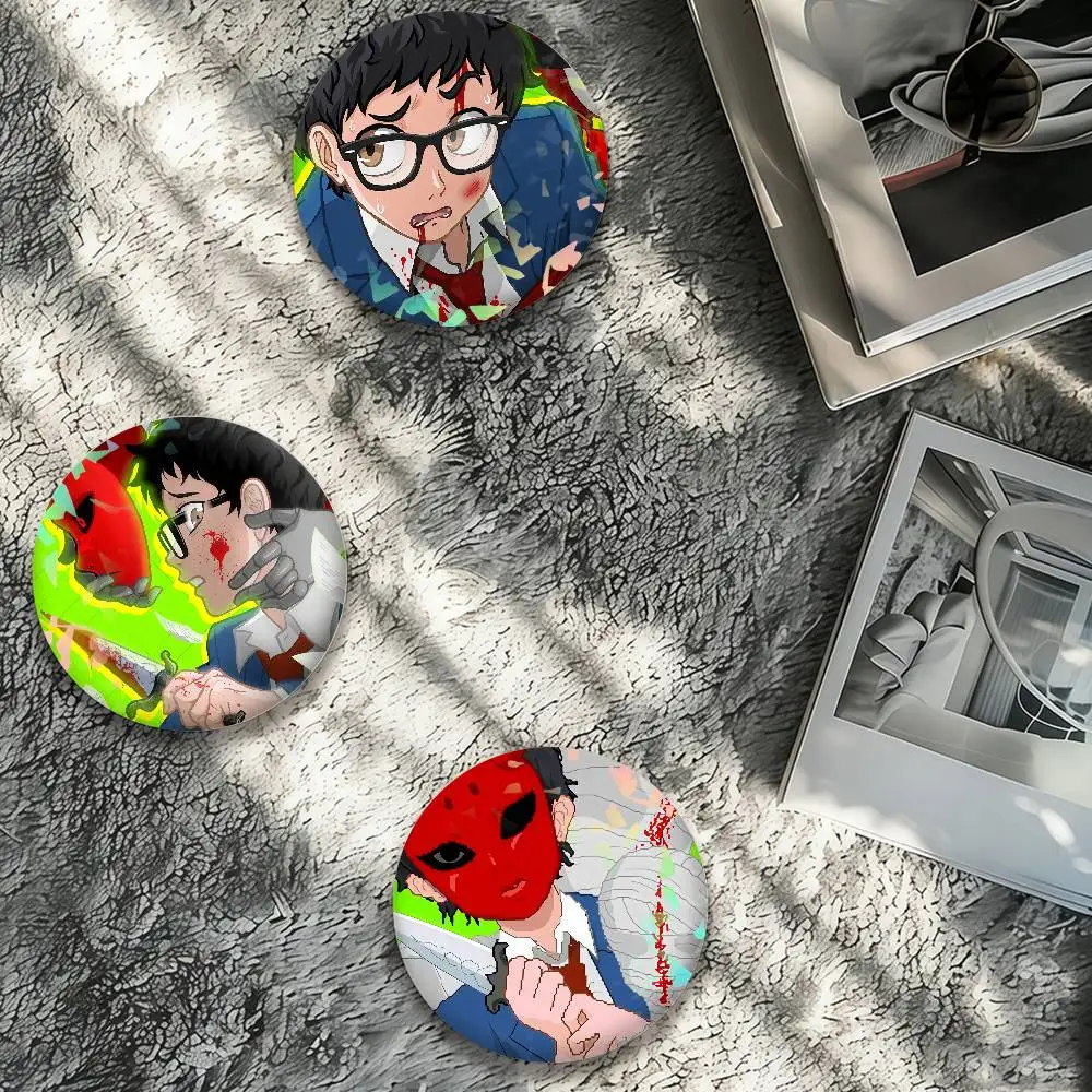 Game Yuppie Psycho Pixels Laser Badge Pins Handmade Brooches for Backpack Gifts Bag Decor Fans Collect