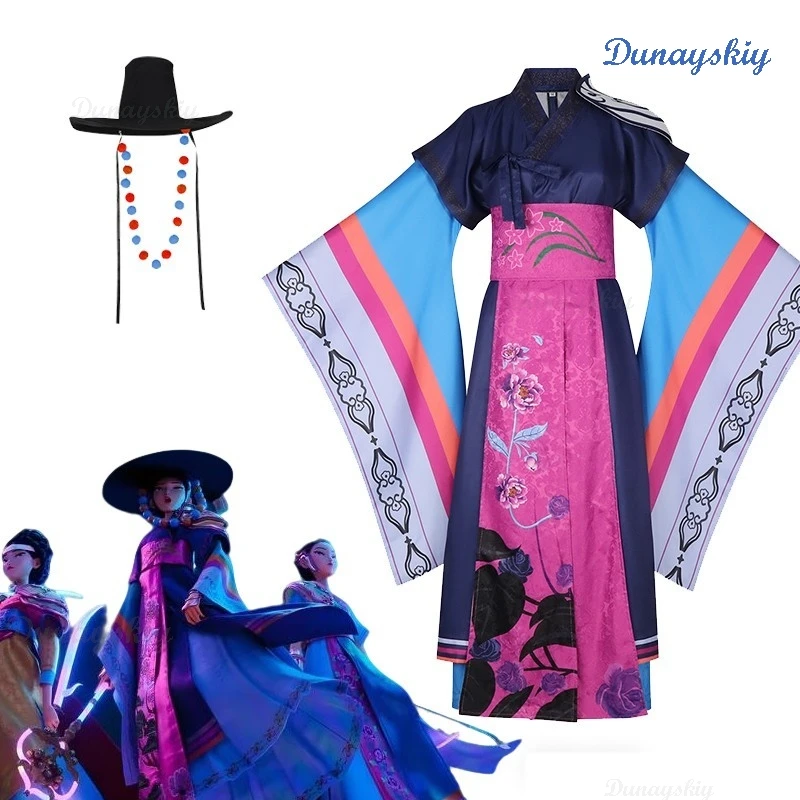 

Original Trio of Hunters Ancestor Kpop Demon Hunters Forefather Cosplay Costume Halloween Adults Women Traditional Clothing