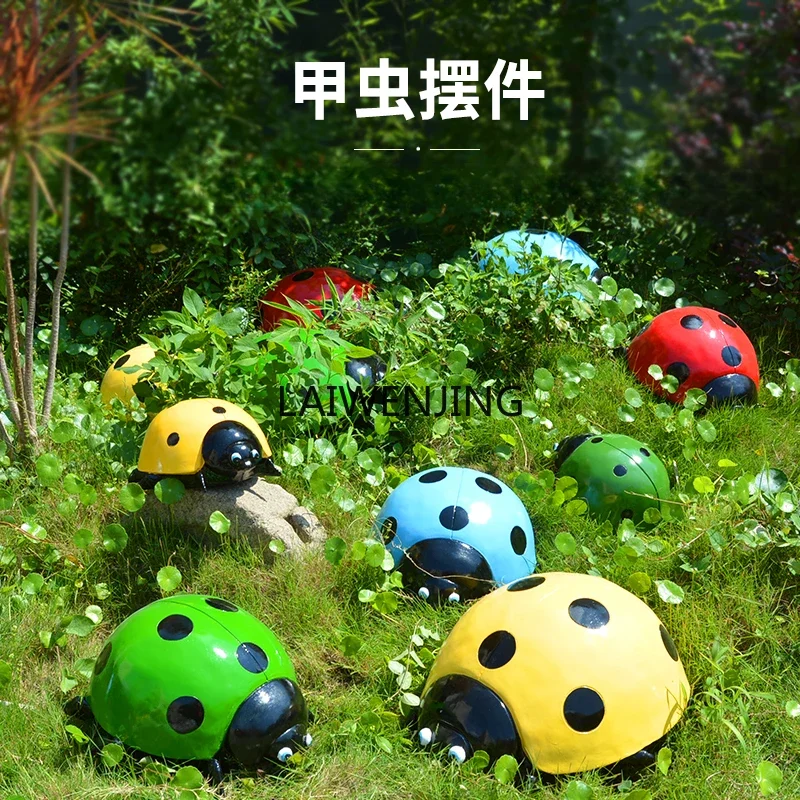 

SGF Outdoor Park Landscape Ornament FRP Simulation Seven Star Ladybug Beetle