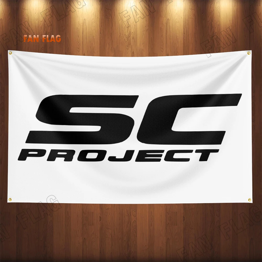 90X150Cm Sc Project Auto-Onderdelen Vlag Banner Voor Motorauto \'S Racing Garage Outdoor Decoratie Wandtapijt Poster