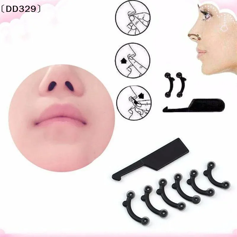 1 Set Elastic 3 Size Nasal Bridge Straightener Invisible Nose Shaper Pain Free Acrylic Nose Clip Corrector〔DD329〕