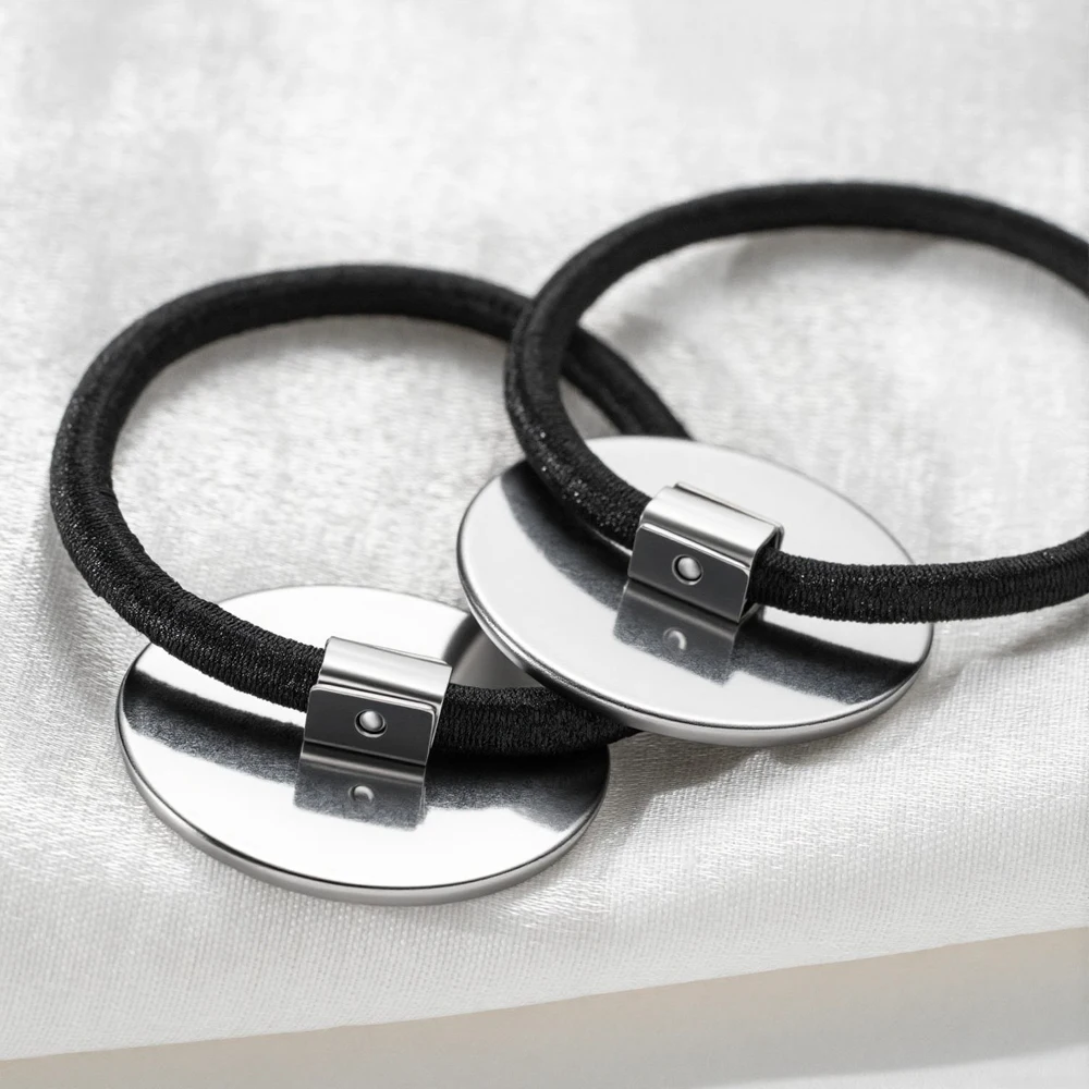 5 Stück Edelstahl-Haarband-Basis, elastisches Band mit Cabochon-Basishalter für DIY-Haaraccessoires, Haarring-Basis. – Detail 6