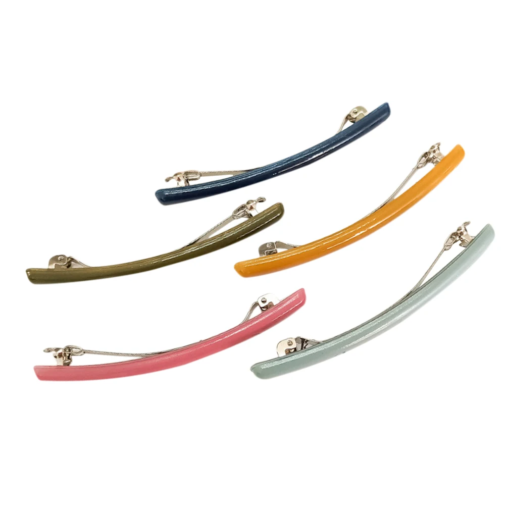 

5pcs Candy Colored Clips Durable Safe Hairpins Matching Dress ups Attractive Design Hair Women Hairpin Accessories