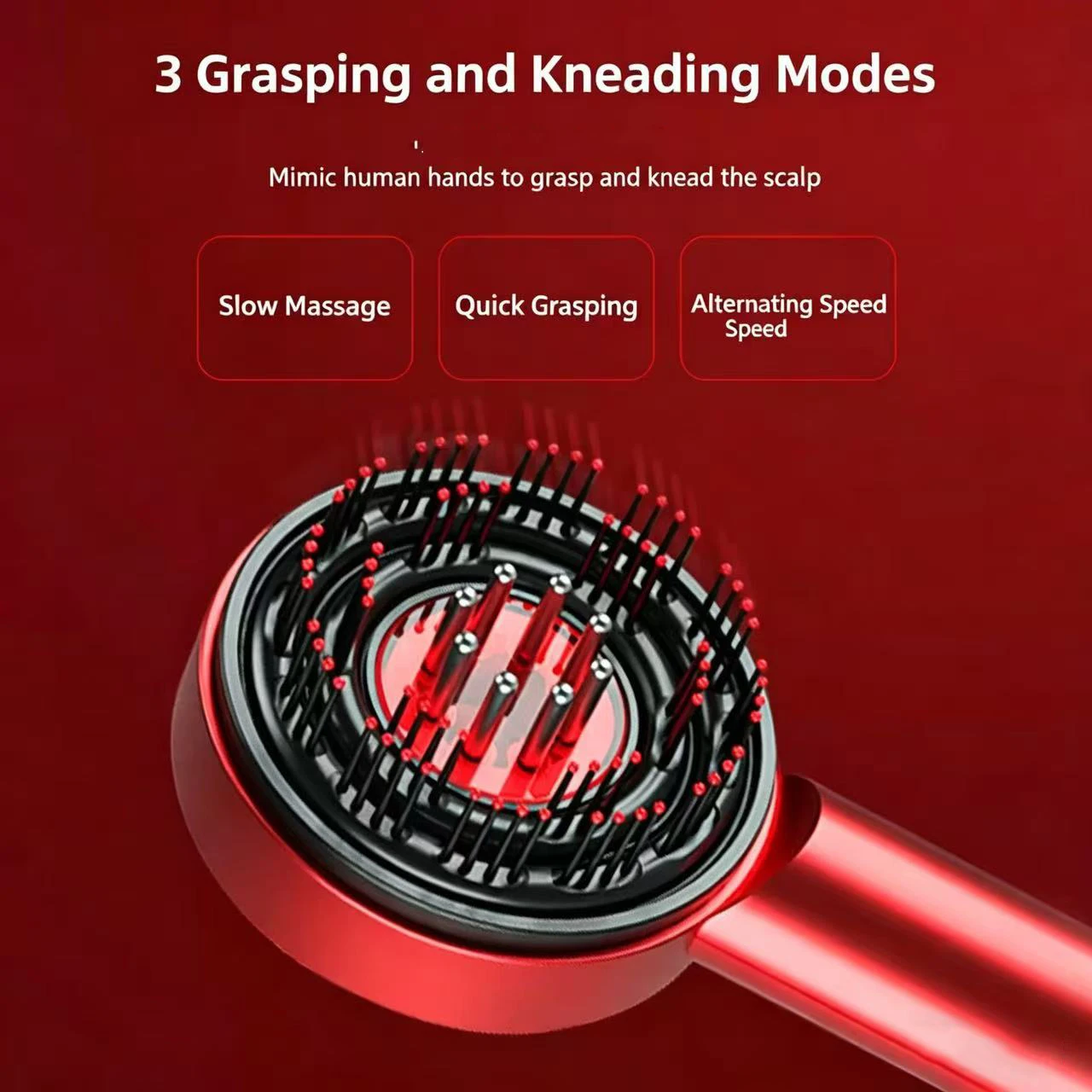 Electric Vibration Massage Comb Red Light Therapy Hair Growth Massage Scalp Brush Anti Hair Loss Liquid Oil Applicator Hair Care
