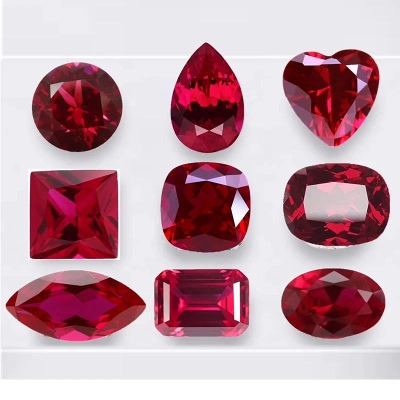 Boxed Top Ruby Gem Pass UV Test Mohs Hardness Gem For Jewelry Making/Collection/Gift DIY Charms Stone