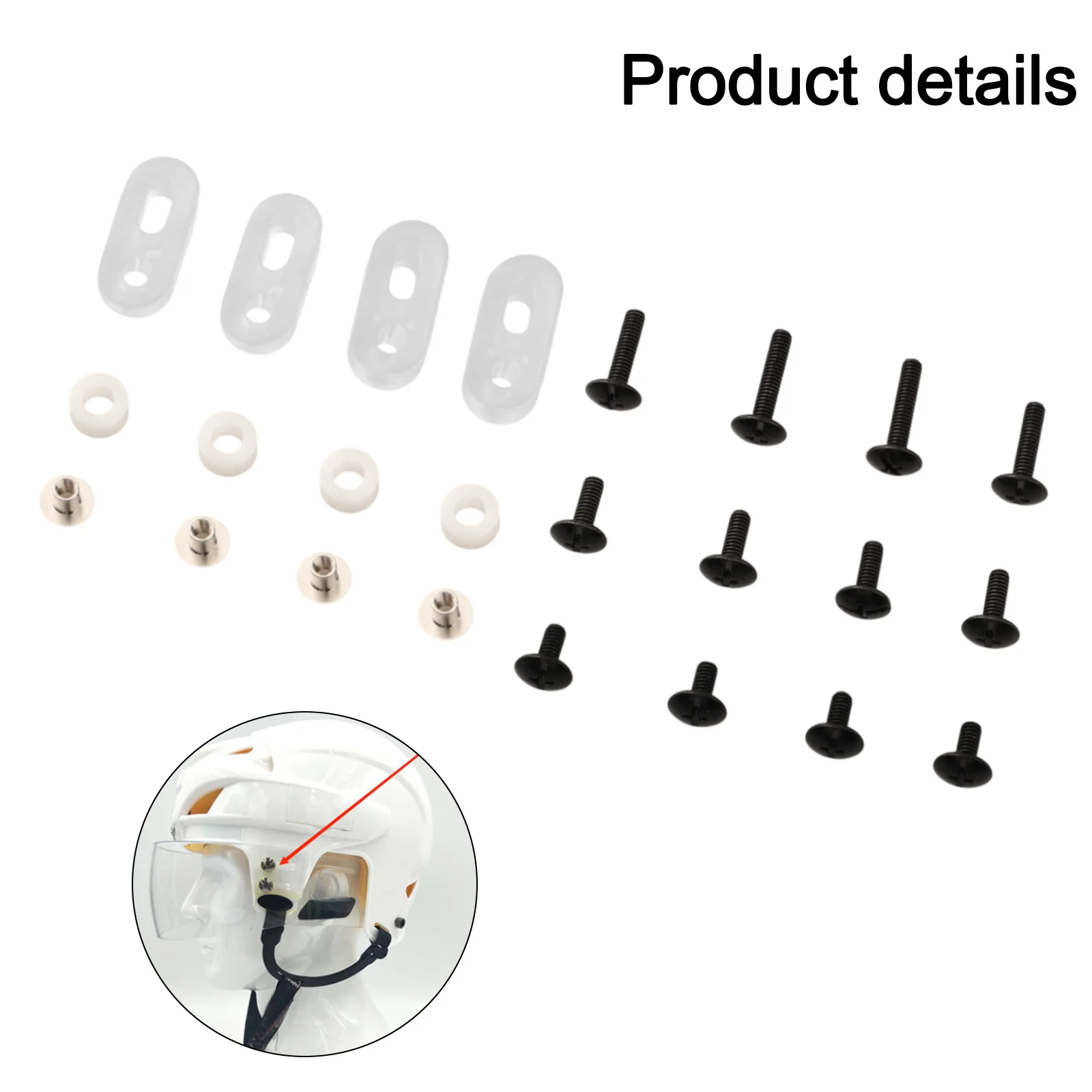 خوذة إصلاح المسمار خوذة أقنعة السحابة لألعاب هوكي الجليد مناسبة لمعظم الخوذات تشديد مسامير لأقنعة الخوذة