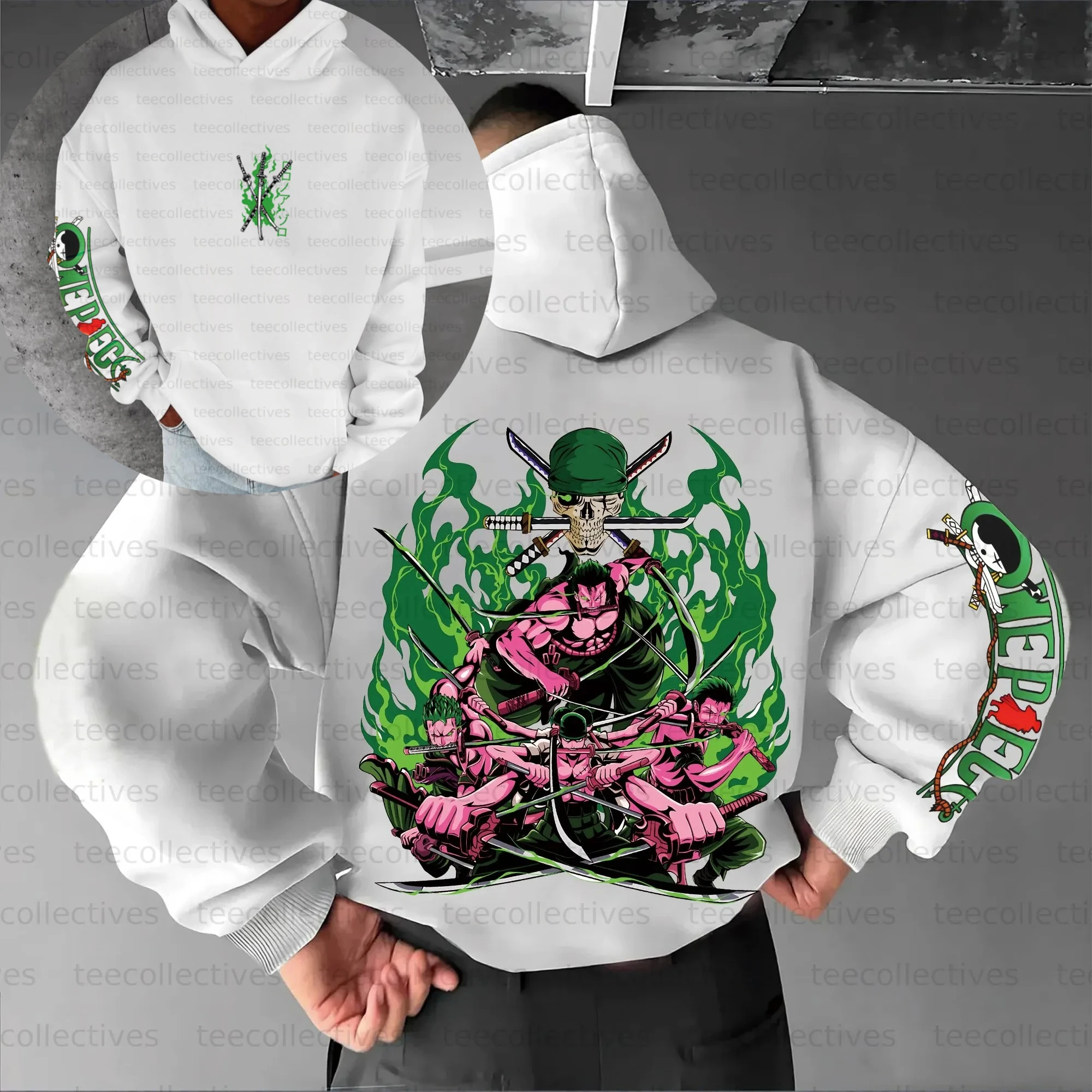 

ONE PIECE Parent-child Clothing Autumn and Winter Japanese Hotblooded Animation Classic Character Hoodie Men's and Women's Top