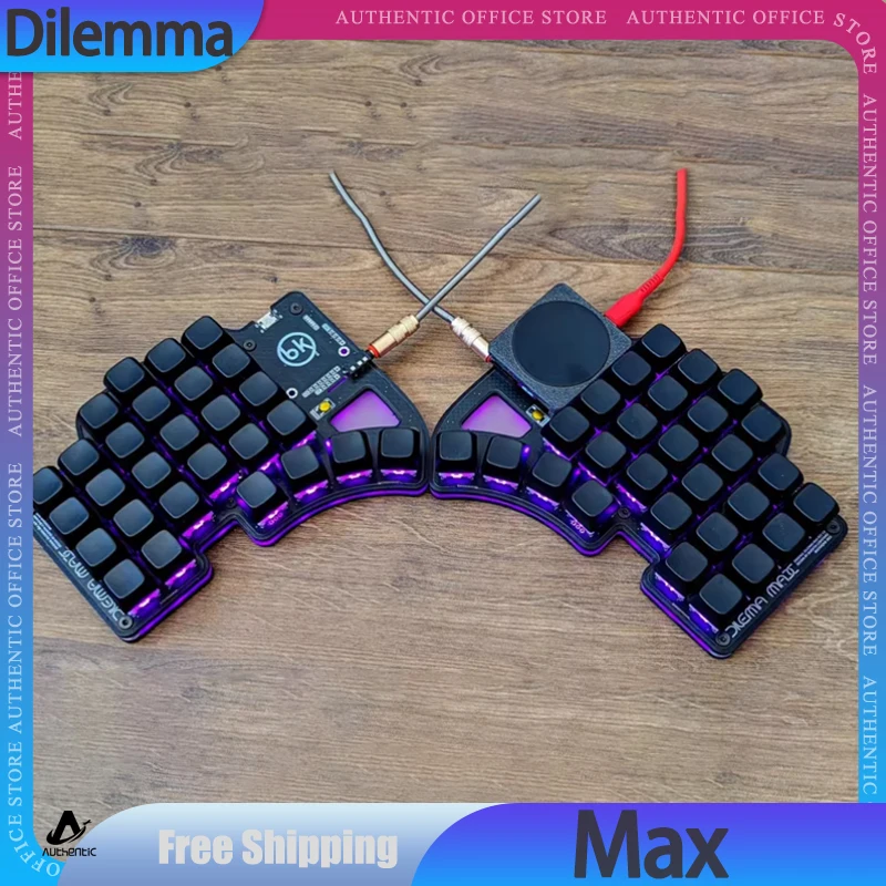 

Dilemma Max Split Keyboard Mechanical Single-Mode Hot-Swap Wired Computer Accessories Welding E-Sport Customization Desktop Gift