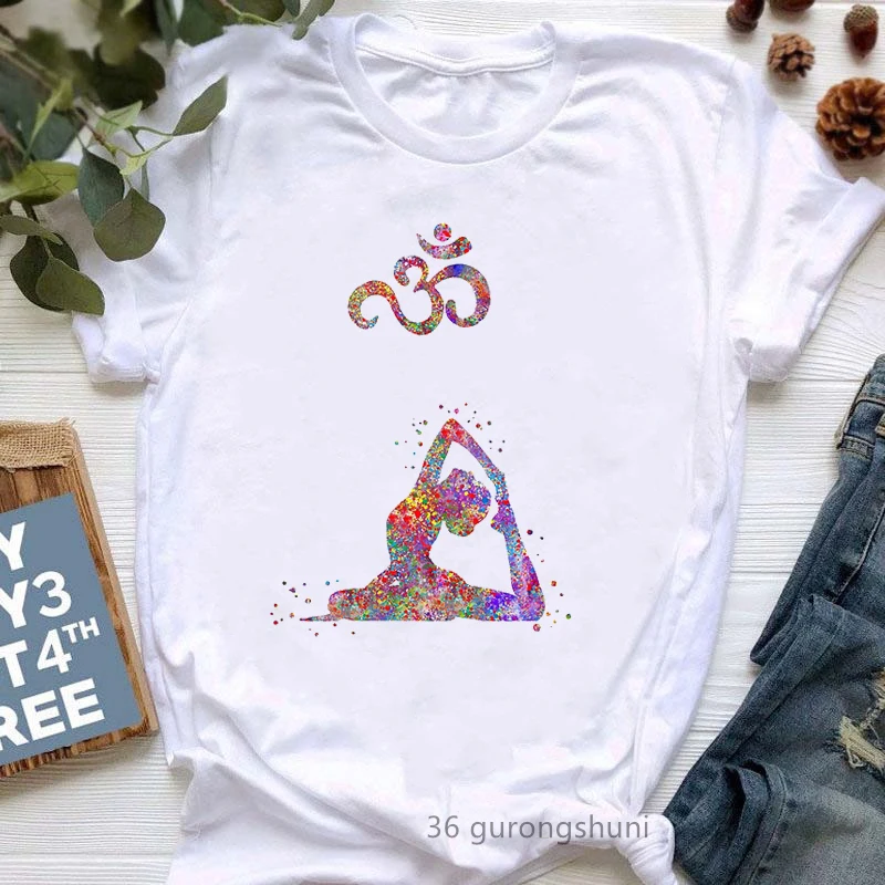 

In A World Where You Can Be Anything Tree Graphic Print T Shirt Women Rainbow Be Kind Tshirt Femme Meditation Yoga T-Shirt Tops