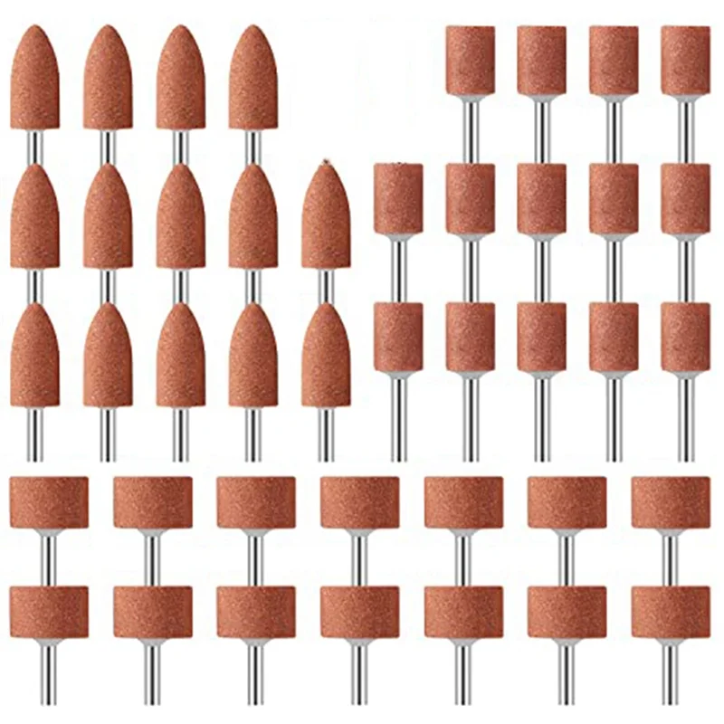 

Профессиональный стиль, 42 шт. Шлифовальный камень с полировальной головкой, ручка 1/8 дюйма для шлифовки, полировки
