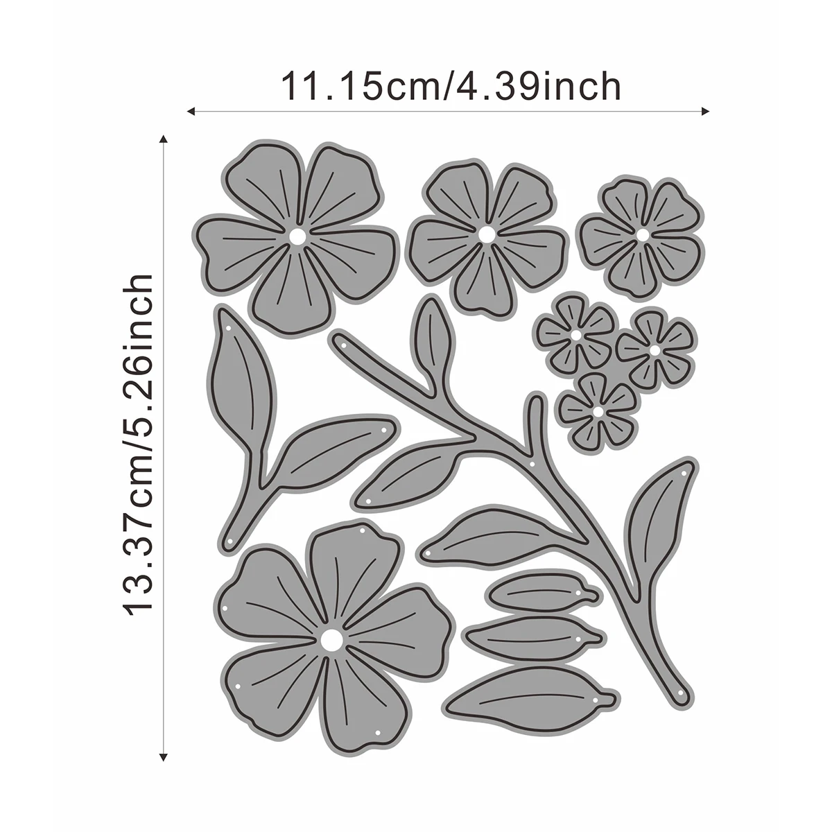 Panalisacraft Flower Petals Cutting Dies Stencils for DIY Scrapbooking/album Decorative Embossing DIY Paper Cards