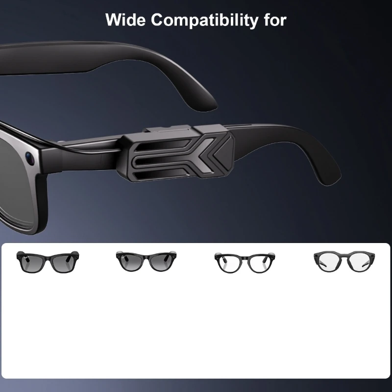 LX0B Glasses Charging Case with LED Battery Lights, 2 Parts, ABS Shell Carry Storage for Pocket Carry, Away