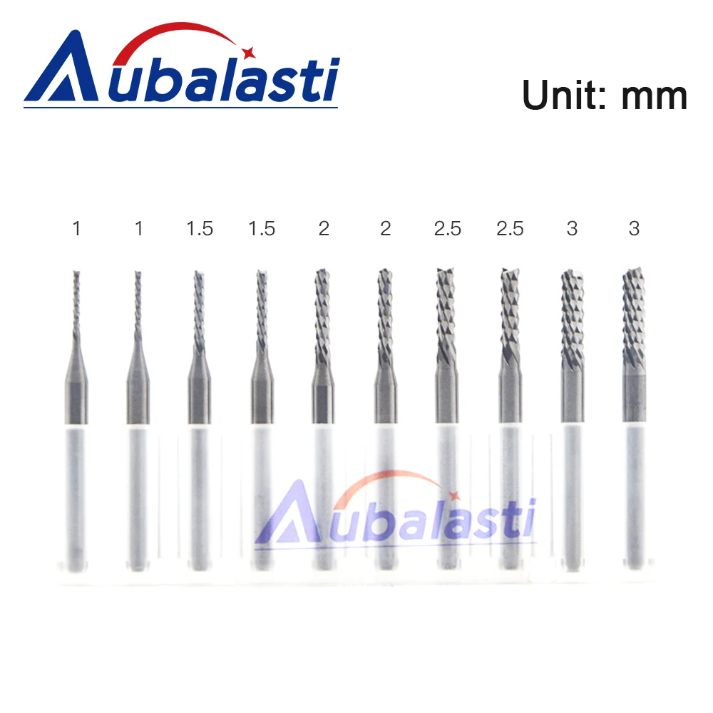 CNC Machine Router Bit Mini PCB Carbide End Mill Tools 3.175 Diameter Cutting Bits CNC Milling Cutters Kit CNC Cutter Milling