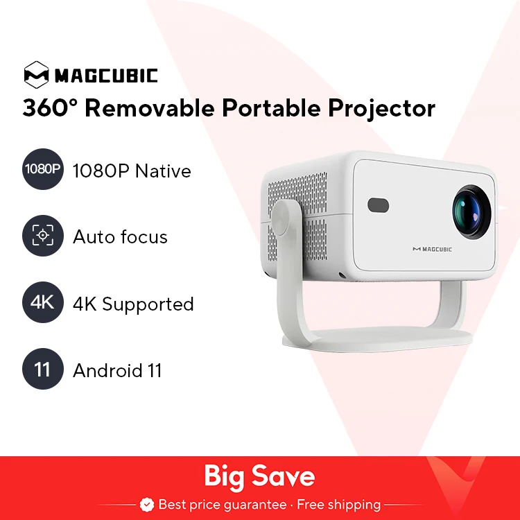 Discover the Magcubic Native 1080P 650ANSI 4K Android Projector – Now Only 99.99!