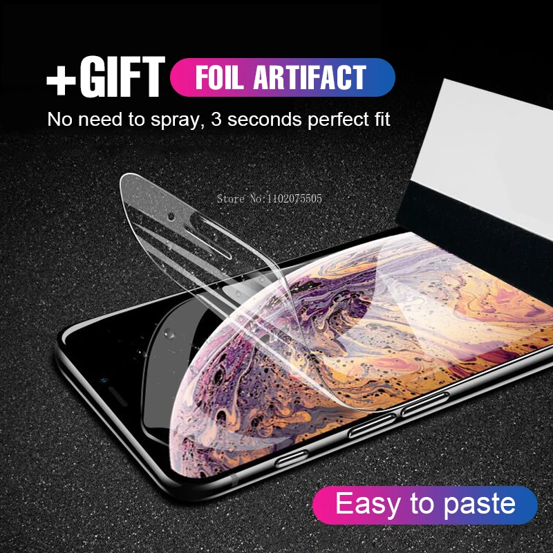 Protection For iPhone 7 8 6 6S Plus 5 5S SE 2016 2020 Hydrogel Film Screen Protector For Apple 11 12 13 Pro Max X XS XR 12 Mini image 3
