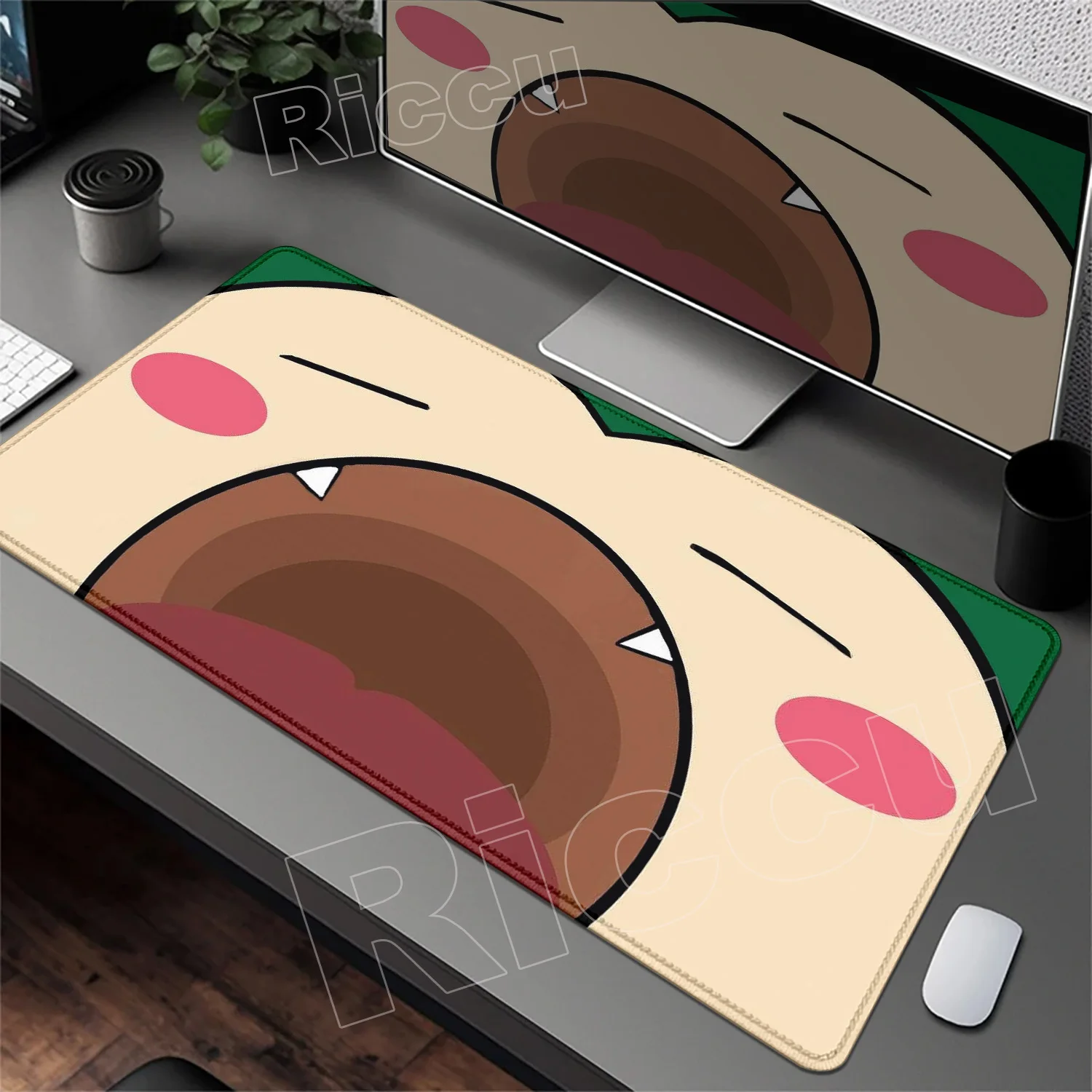 

E-sports Non-slip Snorlax Mousepad HD Printing Computer Gamers Locking Edge Anime Cute Mouse Pad XXL90x40cm Keyboard PC Desk Pad