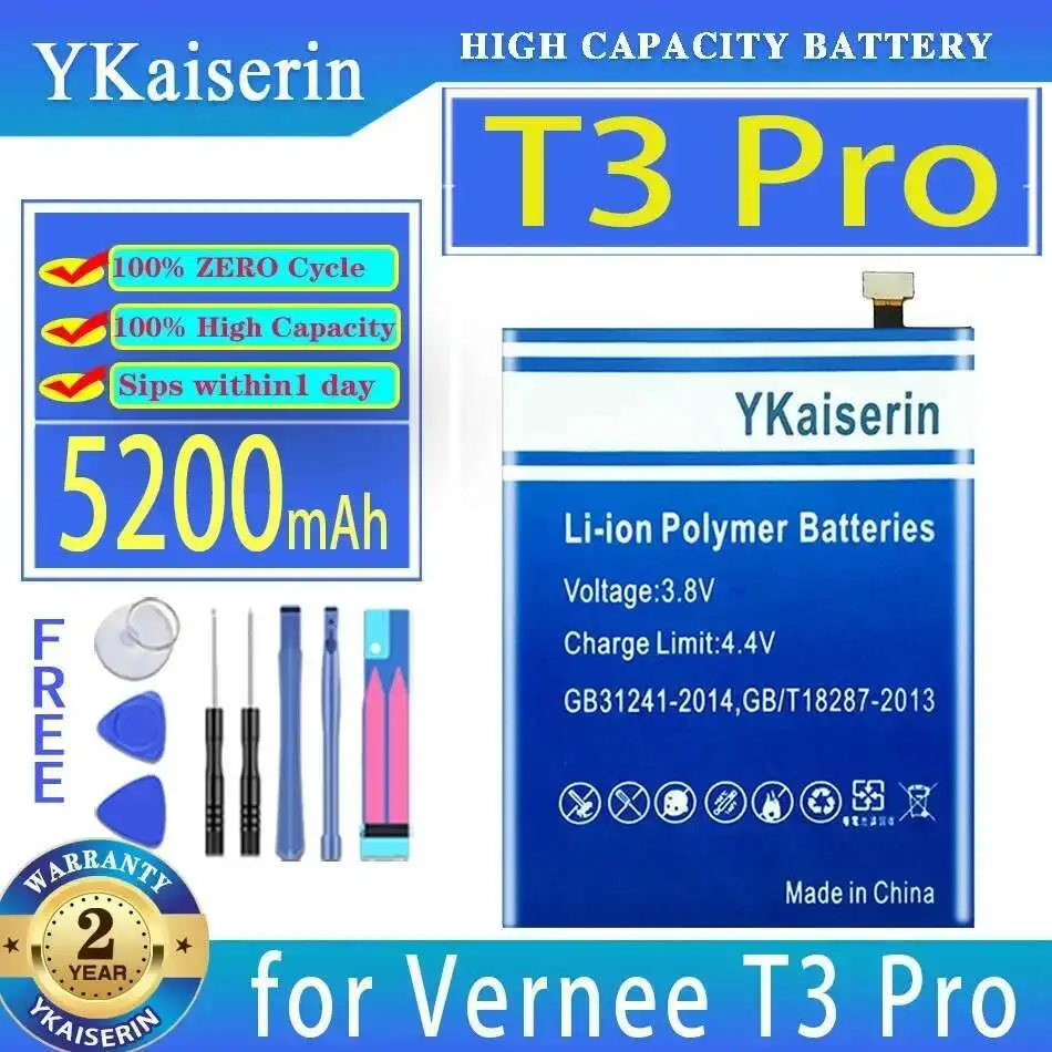 

Safe 5200Mah Mobile Phone Battery Premium Replacement For Doogee 476180P Vernee T3 Pro