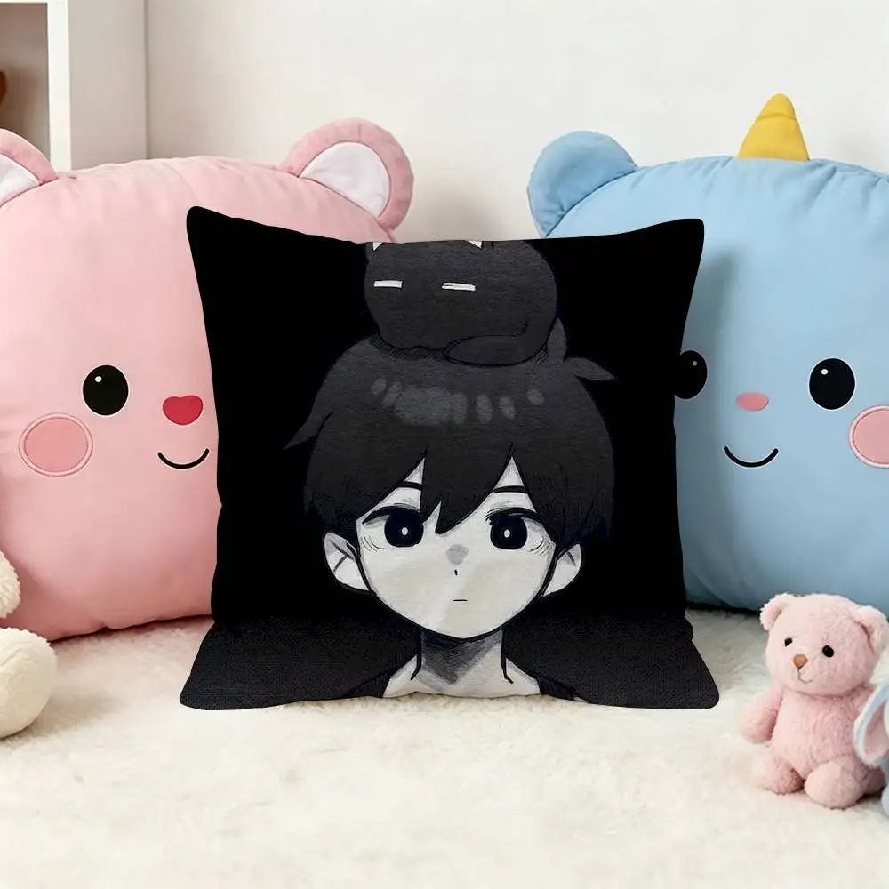 O-Omori Game Double-Sided Printed Cushion Cover Bedroom Bedside Sofa Pillow Case