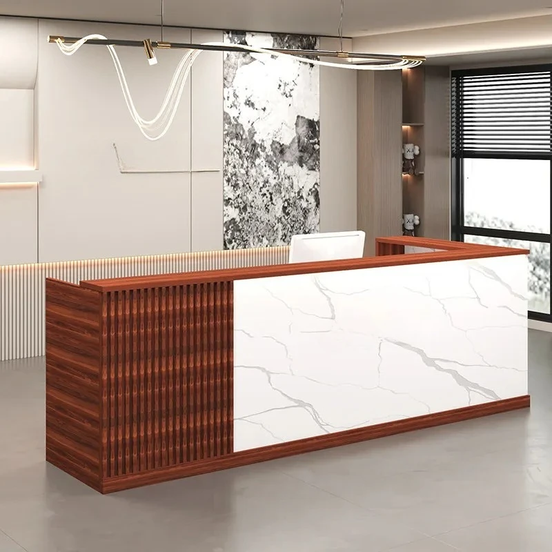 Luxury Creative Reception Desk Modern Storage Classic Versatile Reception Desks Simple Trendy Bancone Reception Office Furniture