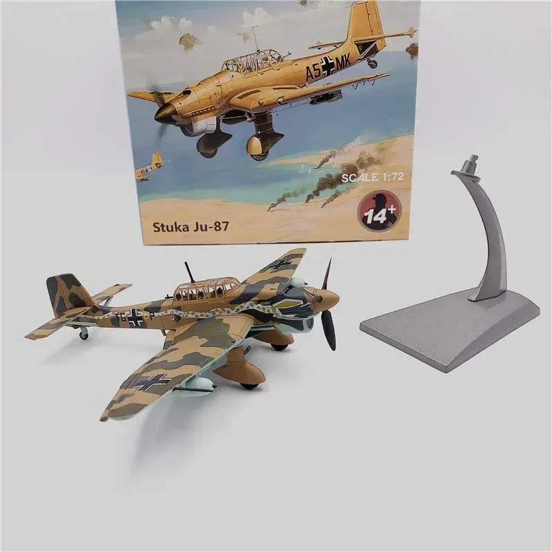 1/72 Scale Die-cast Airforce Stuka JU-87 JU87 Fighter Air Force Diecast Metal Aircraft Plane Model Alloy Airline Toy