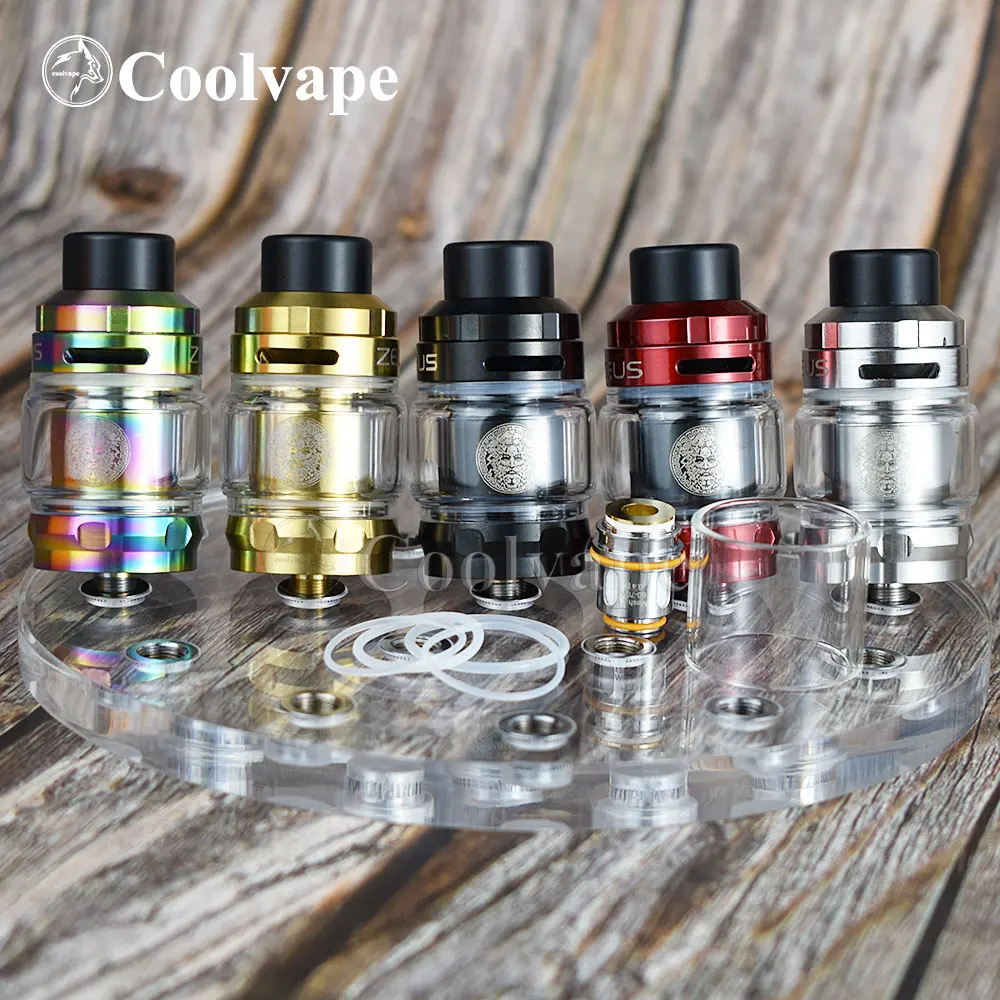 ZEUS Sub OHM TANK RTA 2มล./5มล. เครื่องฉีดน้ำ Zeus Mesh COIL เครื่องฉีดเวปบุหรี่ไฟฟ้าแบบตาข่ายเข้ากับเครื่องฉีดน้ำแบบคอยล์ตาข่ายเทียบกับ KYLIN V3 RTA