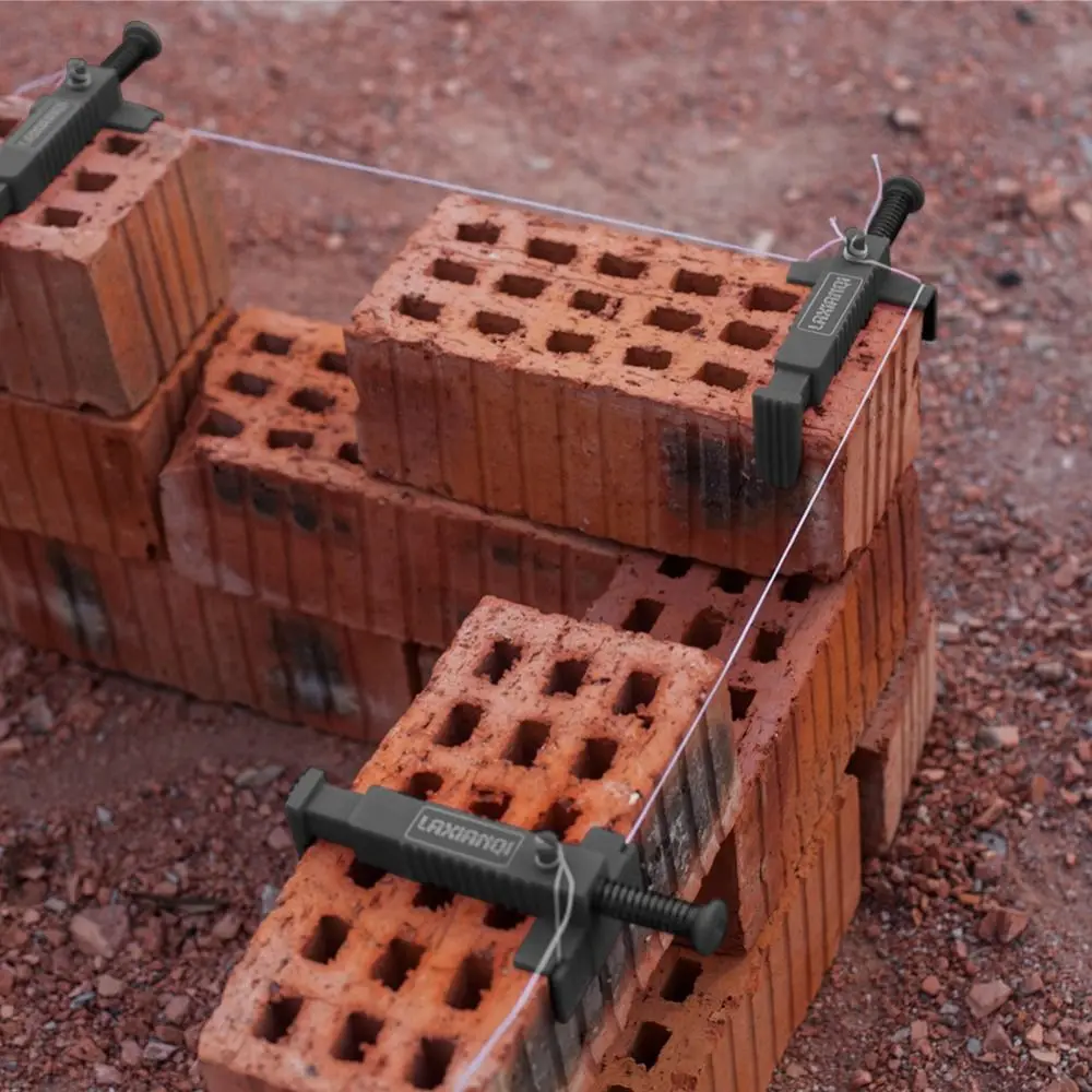 2pcs Fixture Bricklaying Wire Drawer Wear-Resistant Easy to Use Brickwork Leveler Versatile Clamping Range