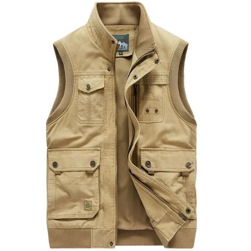 pure-cotton-men's-vest-casual-outdoor-photography-jacket-autumn-winter-spring-fishing-director's-vest-with-multiple-pockets
