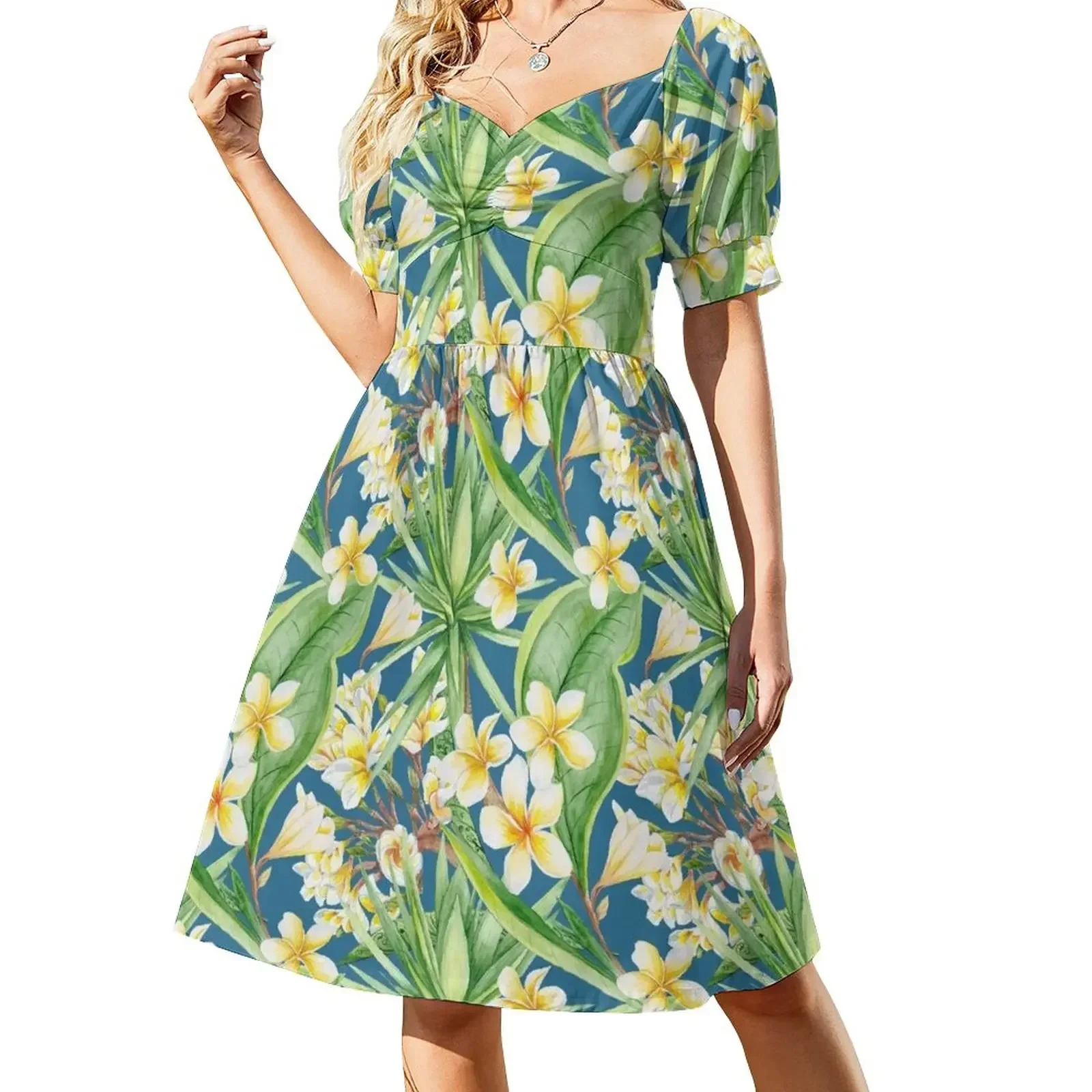 

Fresh Tropics Short-Sleeved Dress women's summer dresses 2025 clothes for women