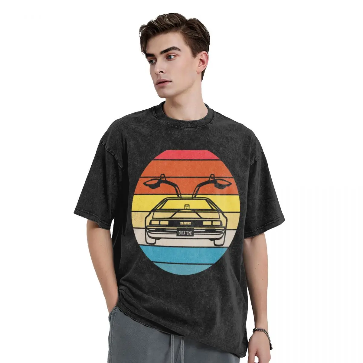 The Delorean Sunset T-Shirt for a boy custom t shirt clothes for men