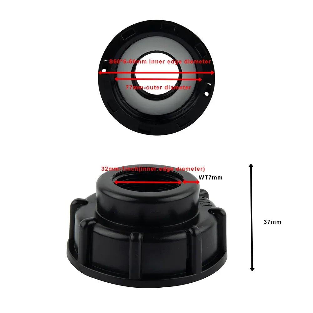 IBC Container Adapter Cap For S60x6 Tank 1 Inch Female Connector Compatible With PPR PVC And Metal Pipe Fittings