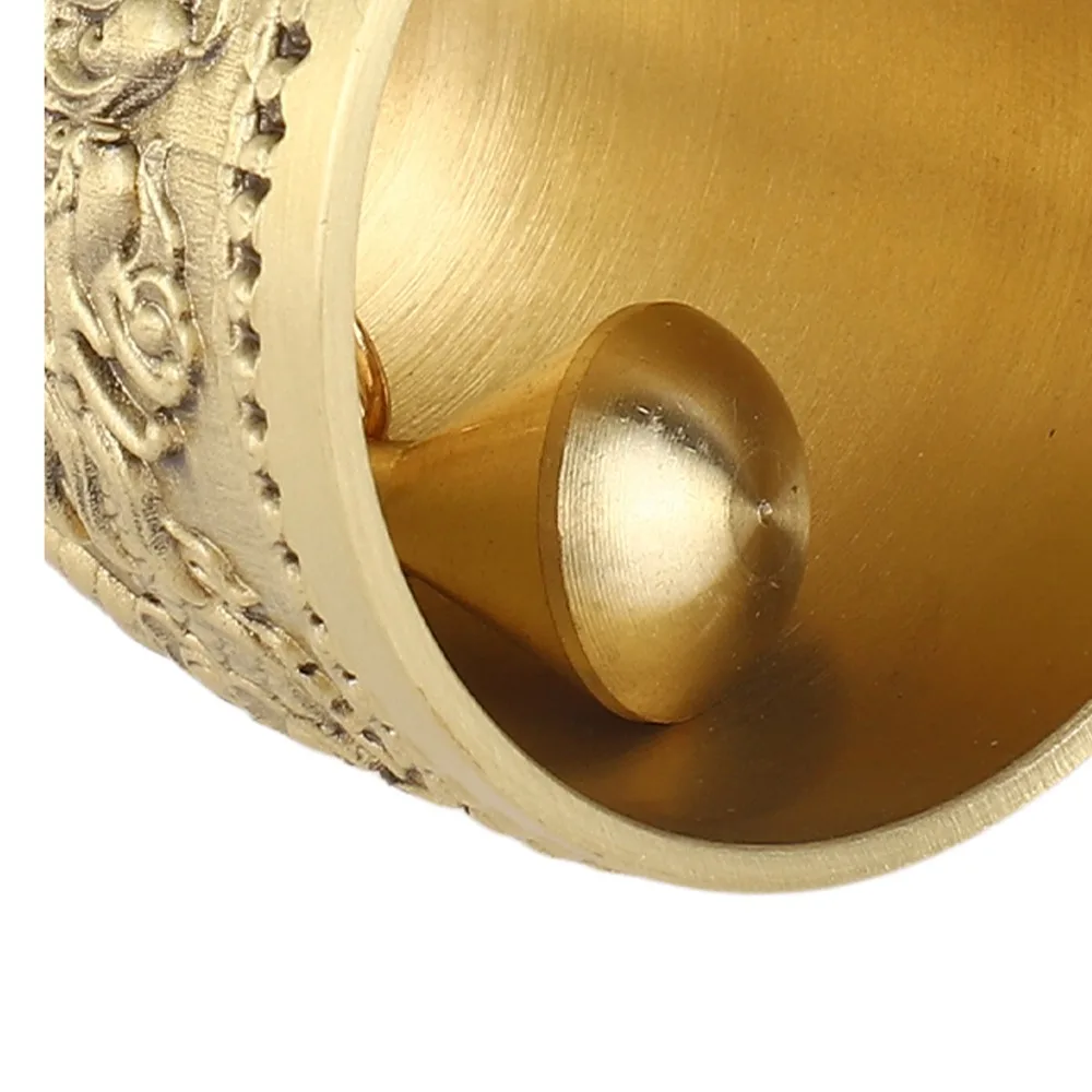 Call Bells Brass Hand Call Bell Crisp Ring Carved Dinner Bell Antique Wedding Bell Hotel Use