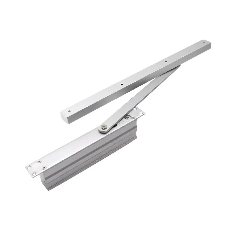 Automatic Door Closer 2 Spring Hydraulic Buffer Adjustable Door Stop Speed Silent Close Slide Concealed Door Closer