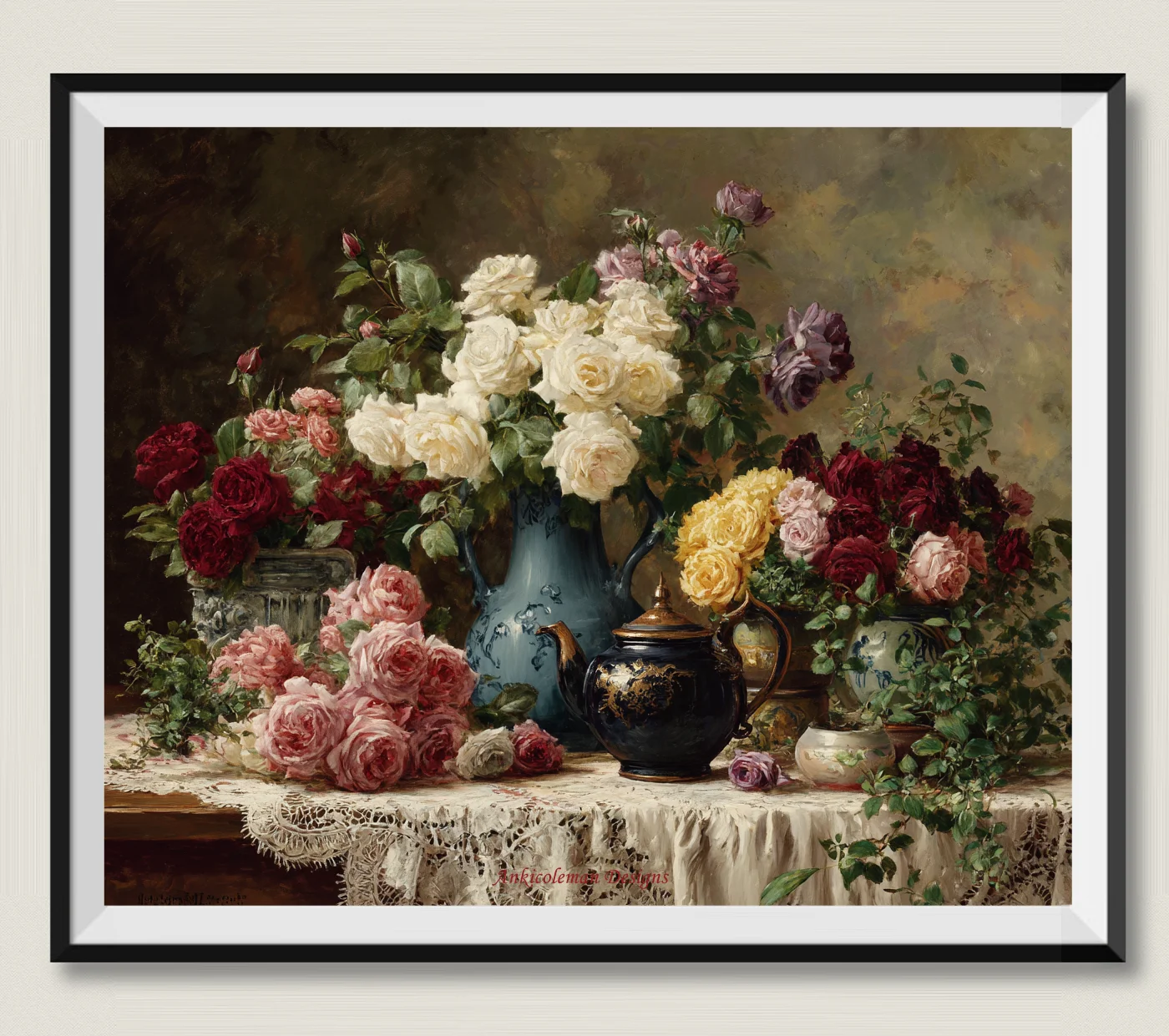 

Рукоделие для вышивания DIY DMC цвет Высокое качество - Наборы для вышивки счетным крестом 14 карат Картина маслом - Розы в античной вазе 2