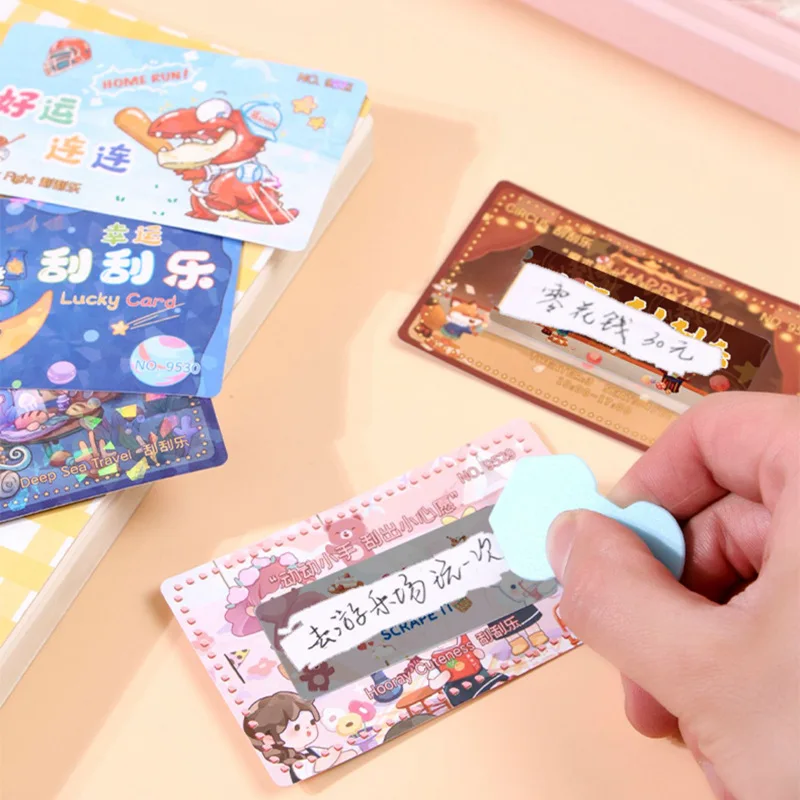 Aangepaste kinderen scratch-off verrassing voucher afscheurpapier basisschoolleerling beloning Ca