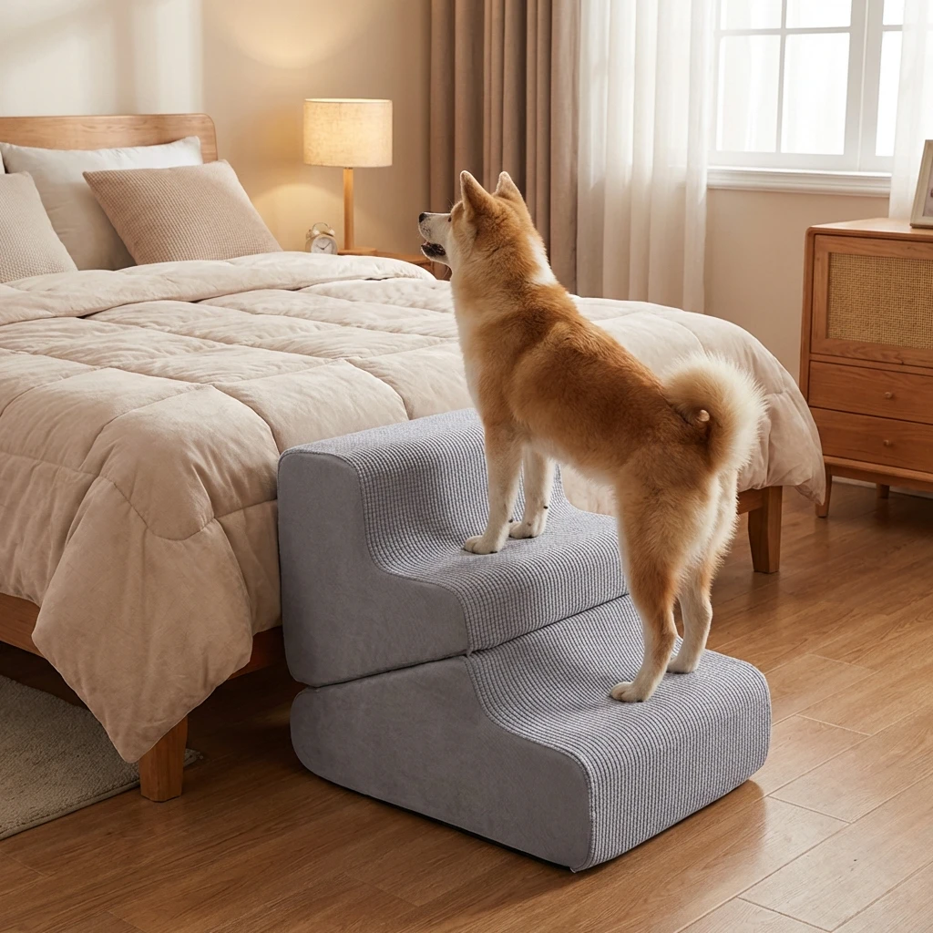 Stairs for Dogs Pet Ramp Stairs 3 Steps Transformable Multifunctional Dog Ladder for Pets with Joint Pain